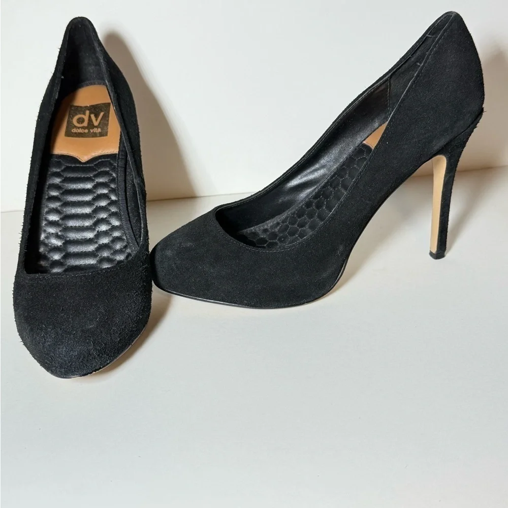 DV by Dolce Vita Black Suede Heels